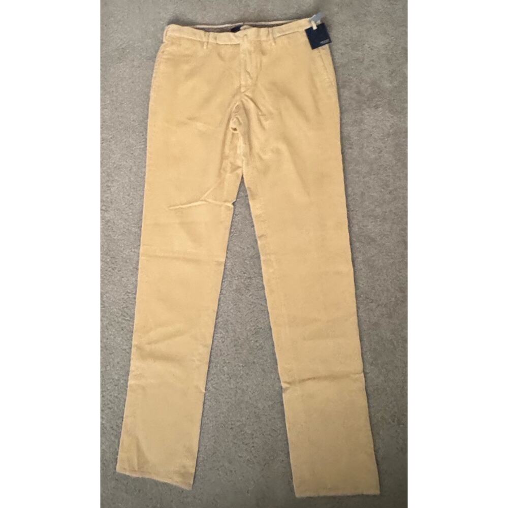Incotex Mens Slim Fit Corduroy Pants 52 Beige Cream Italy NWT Luxury 36x3